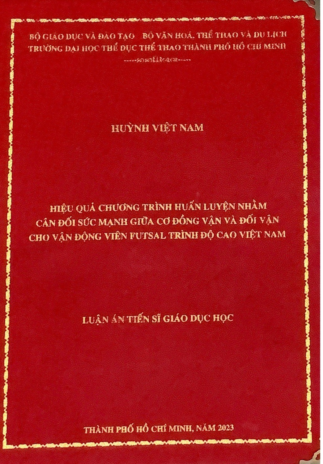 Hiệu quả chương trình huấn luyện nhằm cân đối sức mạnh giữa cơ đồng vận và đối vận cho vận động viên Futsal trình độ cao Việt Nam