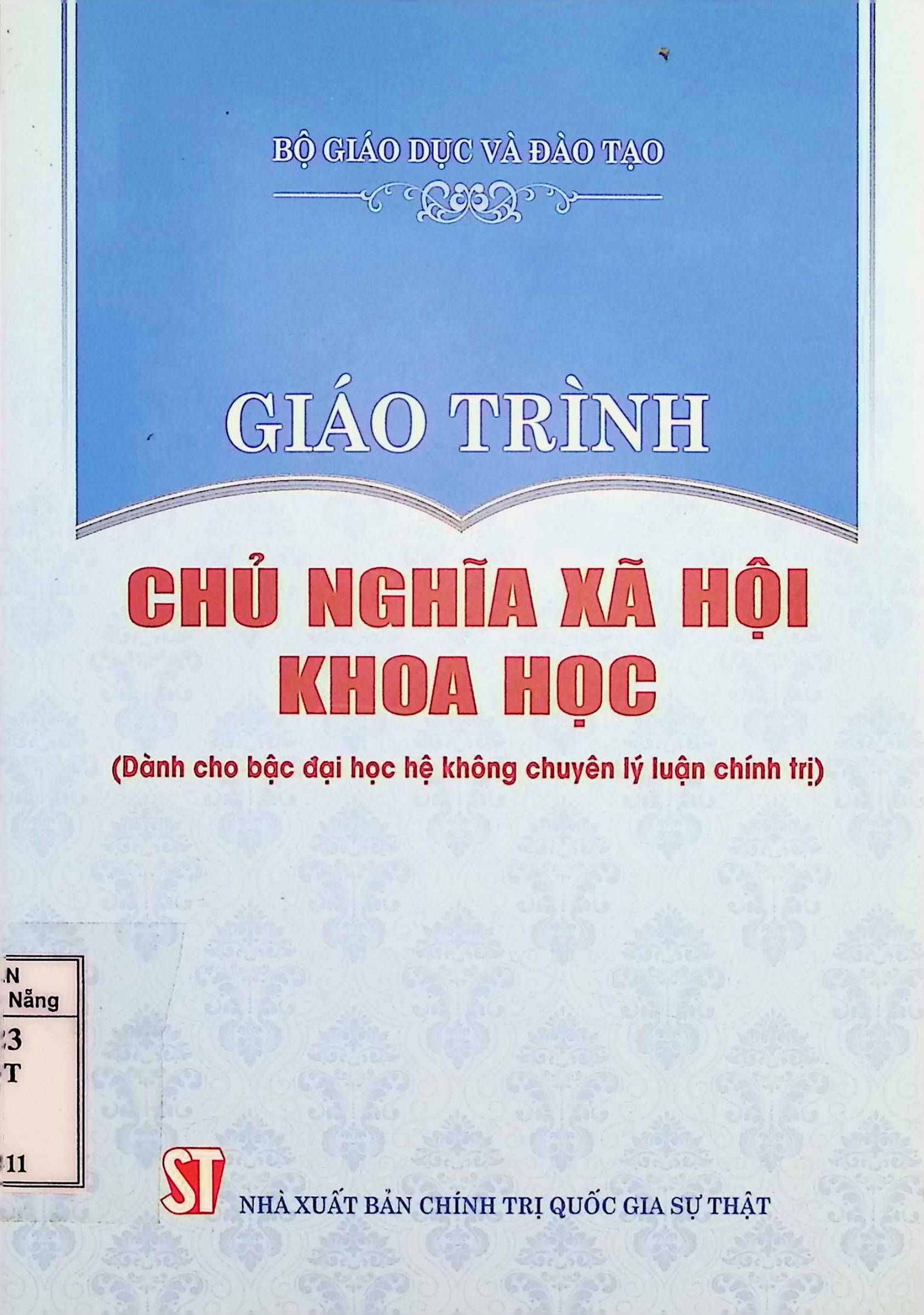 Giáo trình Chủ nghĩa xã hội khoa học